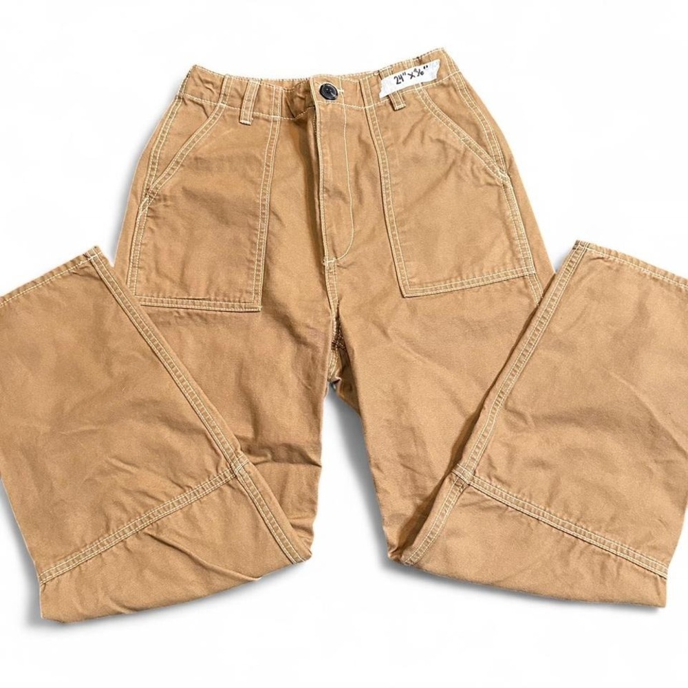 H&M brown canvas style pants 24" waist